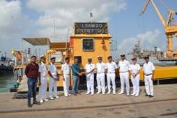 Sixth barge ‘Ammunition cum Torpedo cum Missile Barge’ handed over to Indian Navy