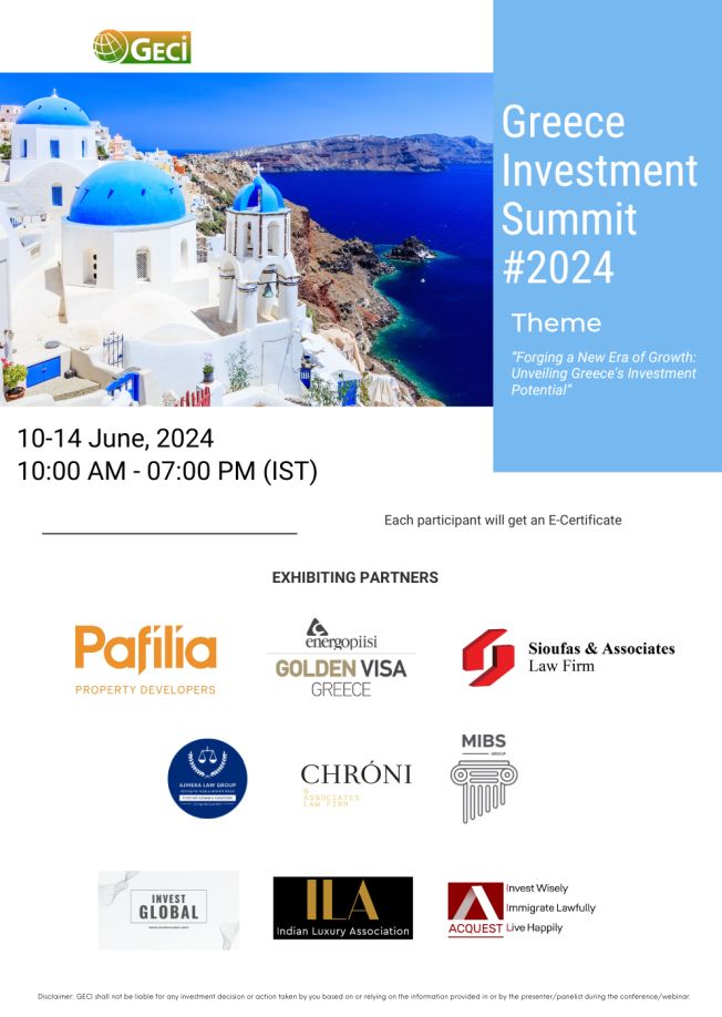 Greece Investment Summit 2024: Virtual Edition – Unlocking Investment Opportunities in Greece