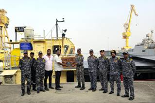 Indian Navy inducts sixth missile-cum-ammunition barge LSAM 12