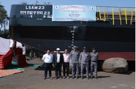 Indian Navy inducts 9th ACTCM Barge LSAM 23 (YARD 133)